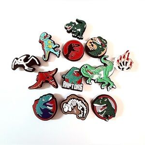 12 Jurassic Park Croc Charms Jibbit Shoe Charm Disney Croc Charms